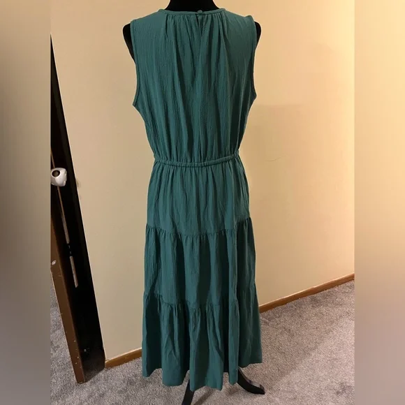 Calvin Klein Teal Midi Dress - Picture 3 of 4